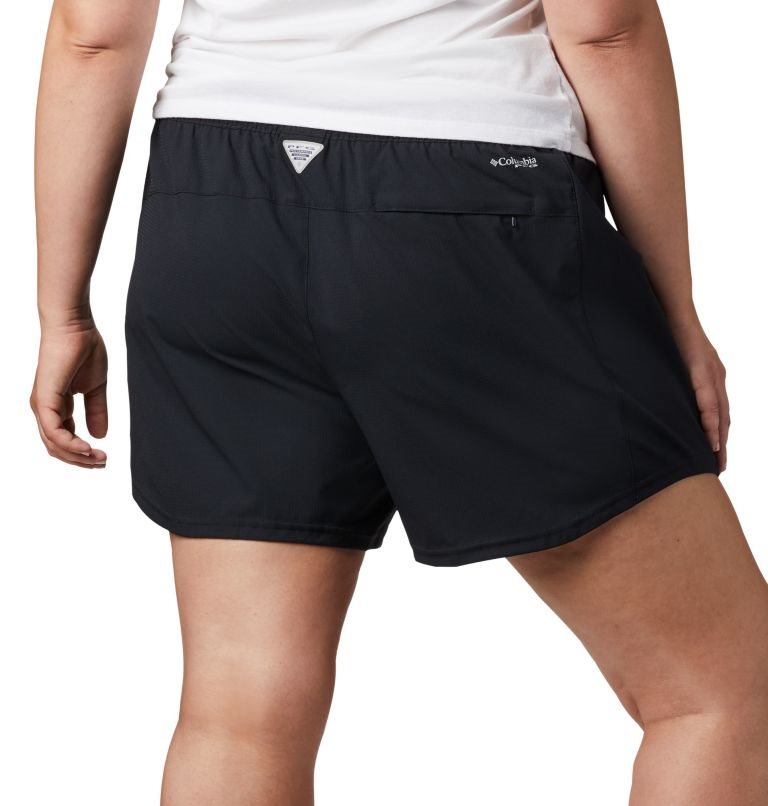 Women's Columbia PFG Tamiami Pull-On Shorts Black | Plus Size CA-HL85A